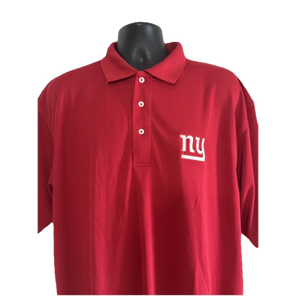 NY NFL Team Apparel Red Collared Large Polo NWT - Picture 2 of 9
